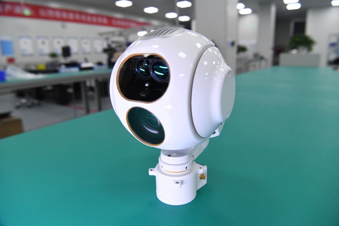 مستشعر EO ثلاثي المحاور وجهاز تحديد المدى بالليزر Electro Optic UAV Gimbal Camera 12V